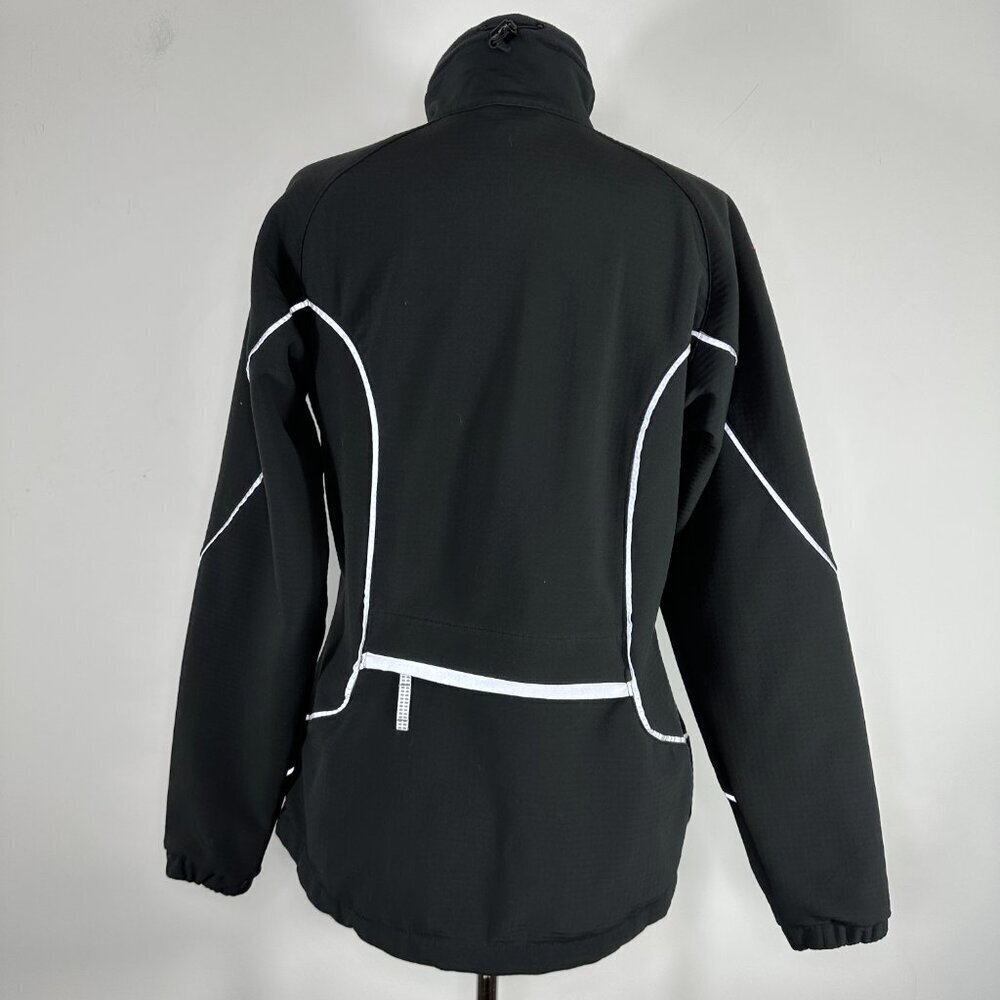 Vintage 90s Nike Full Zip Running Windbreaker Jacket Women’s Size L Gray Black - Picture 8 of 14